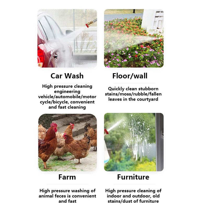 Rechargeable Washing Wireless High Pressure Washer Self Priming Sustain 300W Car Wash Water Gun With Li-ion Battery