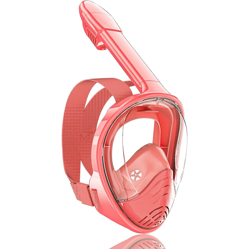 Kids Snorkel Mask Full Face, Snorkeling Set with Camera Mount, Foldable 180 Degree Panoramic View Snorkeling Gear Anti-Fog Leak