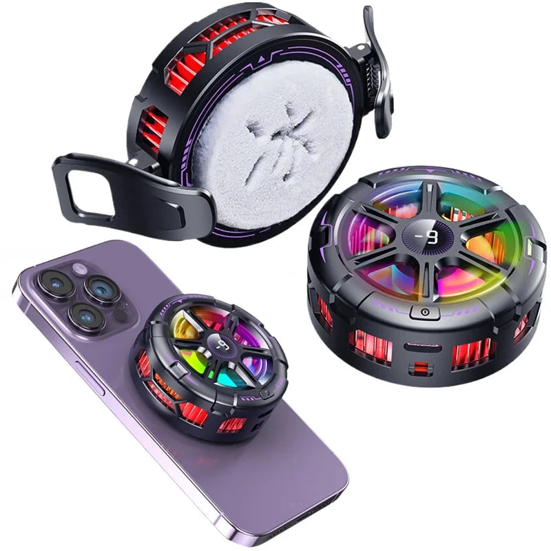 K21 Semiconductor Magnetic Phone Cooler with Temperature Display Universal for PhonesTablets Fast Heat Dissipation for Gaming