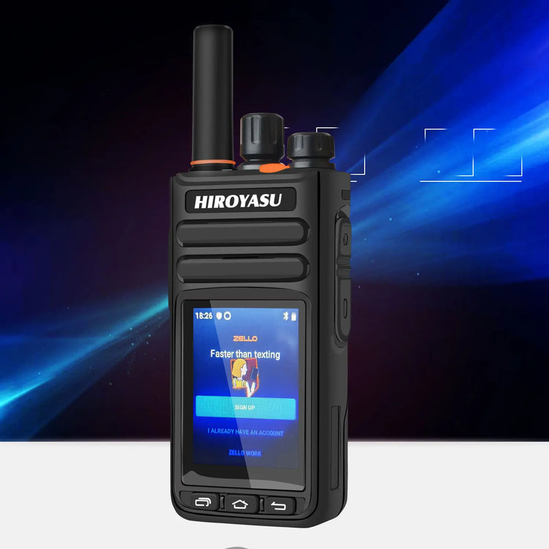 Hiroyasu HI-B8 2G 3G 4G LTE Cellular Network WIFI PoC FM Walkie Talkie 2GB+16GB Android9.0 Phone Call GPS 2.4"Touch Screen Radio