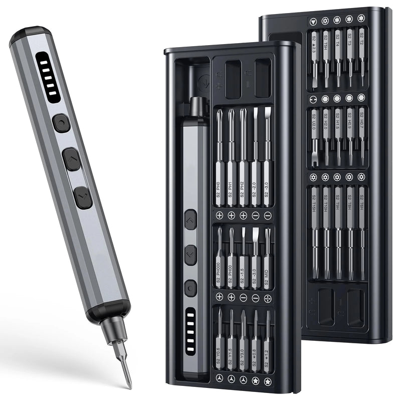 Mini Electric Screwdriver Set 38 in 1 Magnetic Screwdriver with 30 Bits 5 Torque Settings Multi-Function Repair Power Tool Set