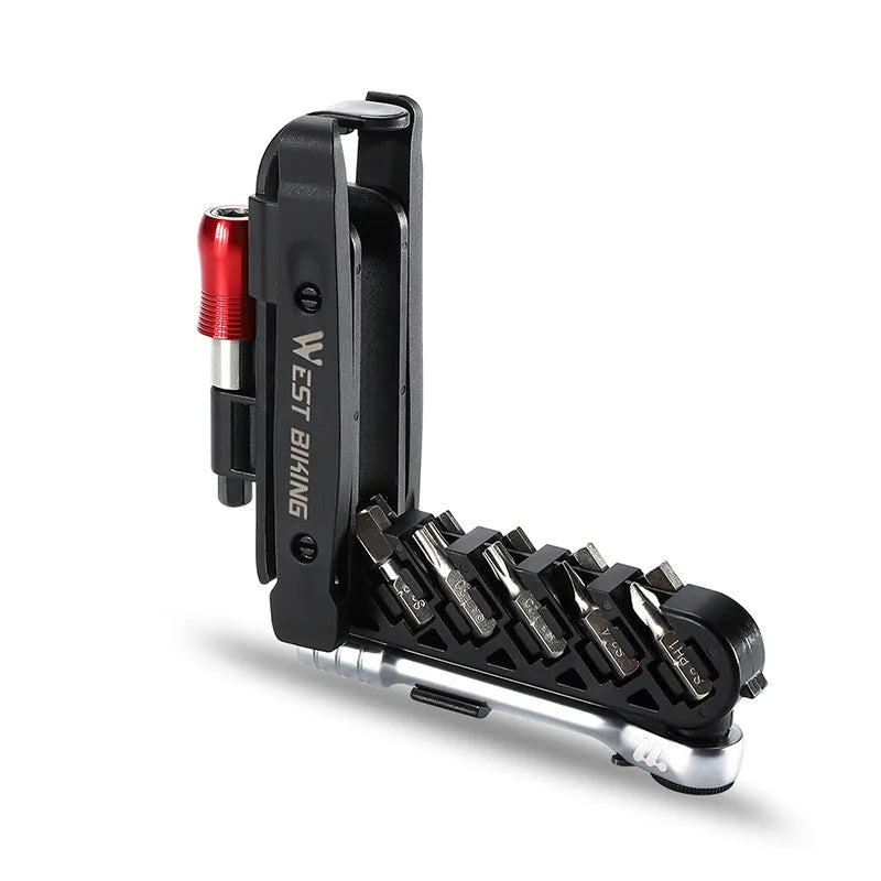 Portable Ratchet Wrench Kit Multifunction Bicycle Tools 14 In 1 Multitool Set Tyre Lever MTB Road Bike Gadgets