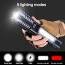 High Power Rechargeable Led Flashlight Very Strong Led Flashlight With Built-in Battery Torch For Outdoor Camping Hiking Fishing