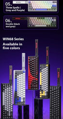Aula Win60 Win68 He Magnetic Switch Keyboards 8K Gaming Mechanical Keyboard Wired Esports RGB Light Hot-Swap For Pc Gamer Gift