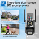 PTZ IP Camera 5K 9MP Wifi Camera 4K HD Dual Lens Security Protection Security CCTV Video Surveillance Camera Police Light Alarm