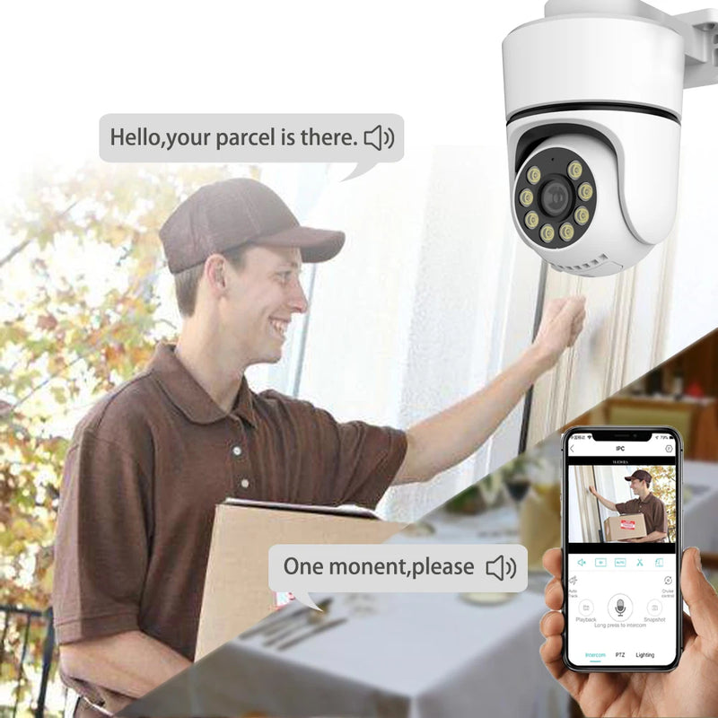 4K PTZ IP Camera POE Onvif SecurityOutdoor Color Night Vision Smart AI P2P Pan Tilt With Motion Detection Two Way Audio SD Slot