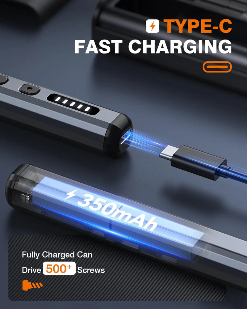 Mini Electric Screwdriver Set 38 in 1 Magnetic Screwdriver with 30 Bits 5 Torque Settings Multi-Function Repair Power Tool Set