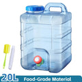10-25L Outdoor Water Bucket Large-Capacity Portable Camping Water Bag Container with Faucet Driving Water Tank for Picnic Hiking