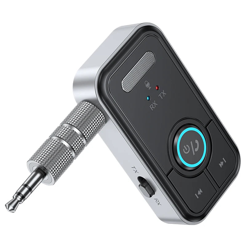 Upgraded Bluetooth 5.4 Car AUX Audio Adapter HiFi Stereo Music Wireless Receiver Transmitter 3.5MM With Mic Calling For Car Kit