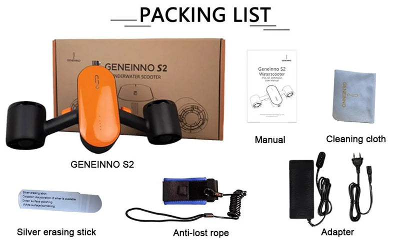 GENEINNO S2 Underwater Scooter,Dual Motors and Smart APP Support,Sea Scooter for Swimming Scuba Free Diving Snorkeling for Kids