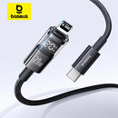 Baseus 20W USB C Cable For iPhone 14 13 12 LED Display USB Cable Type C for iPad Pro Fast Charging Data Wire