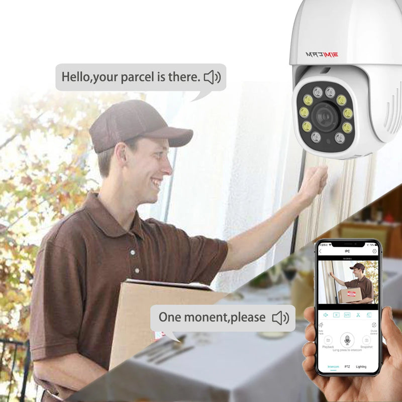 4K PTZ IP Camera POE Onvif SecurityOutdoor Color Night Vision Smart AI P2P Pan Tilt With Motion Detection Two Way Audio SD Slot
