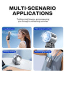 Outdoor Foldable Portable Handheld Fan Mini Cooling Rechargeable 3600mAh 100-level Free Control High Speed Turbo Fan Air Cooler