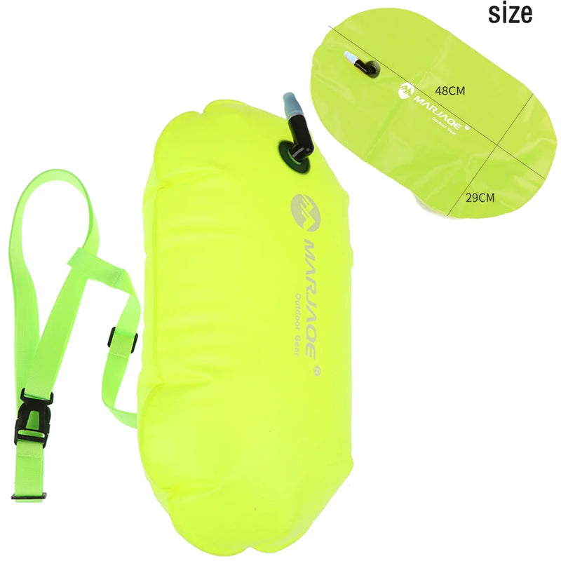Swimming Bucket Dry Bag PVC Inflatable Swim Buoy Tow Bag suit for Swimming Snorkeling Water Sports Accessories