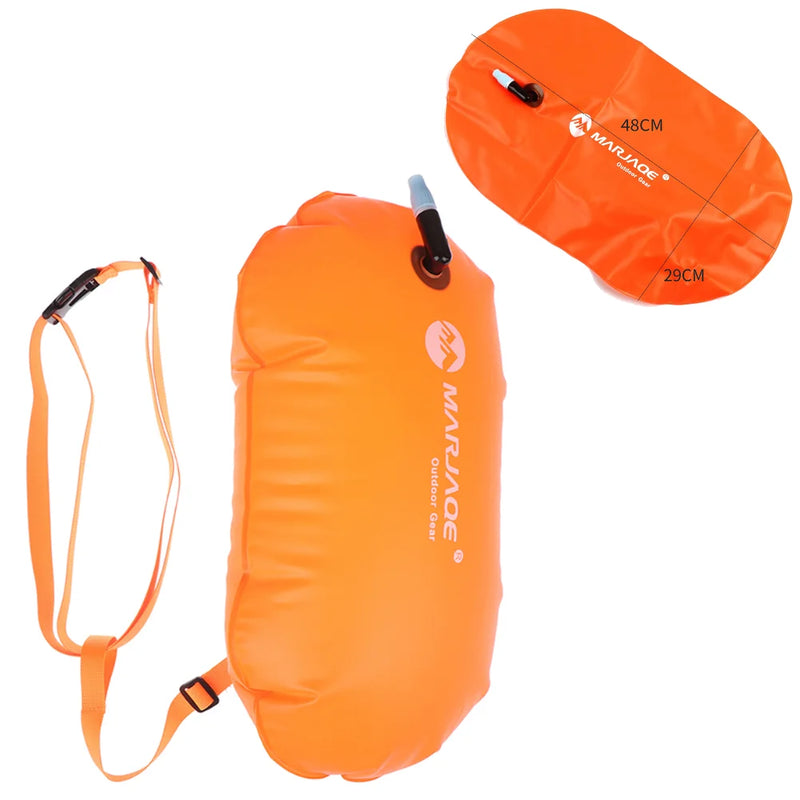 Swimming Bucket Dry Bag PVC Inflatable Swim Buoy Tow Bag suit for Swimming Snorkeling Water Sports Accessories