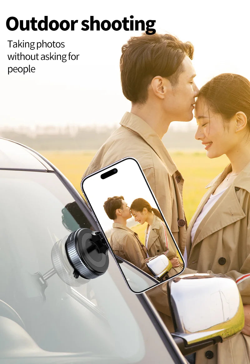 15W Magsafe Whiress Charger,With Vacuum Magnetic Suction Foldable 360°Rotating For iPhone Hands-Free For Driving Travel New