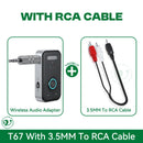 Upgraded Bluetooth 5.4 Car AUX Audio Adapter HiFi Stereo Music Wireless Receiver Transmitter 3.5MM With Mic Calling For Car Kit