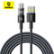 Baseus 100W USB Cable For Huawei Honor LED Display USB Cable Type C for Tablet Fast Charging Data Wire For Xiaomi 14