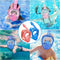 Kids Snorkel Mask Full Face, Snorkeling Set with Camera Mount, Foldable 180 Degree Panoramic View Snorkeling Gear Anti-Fog Leak