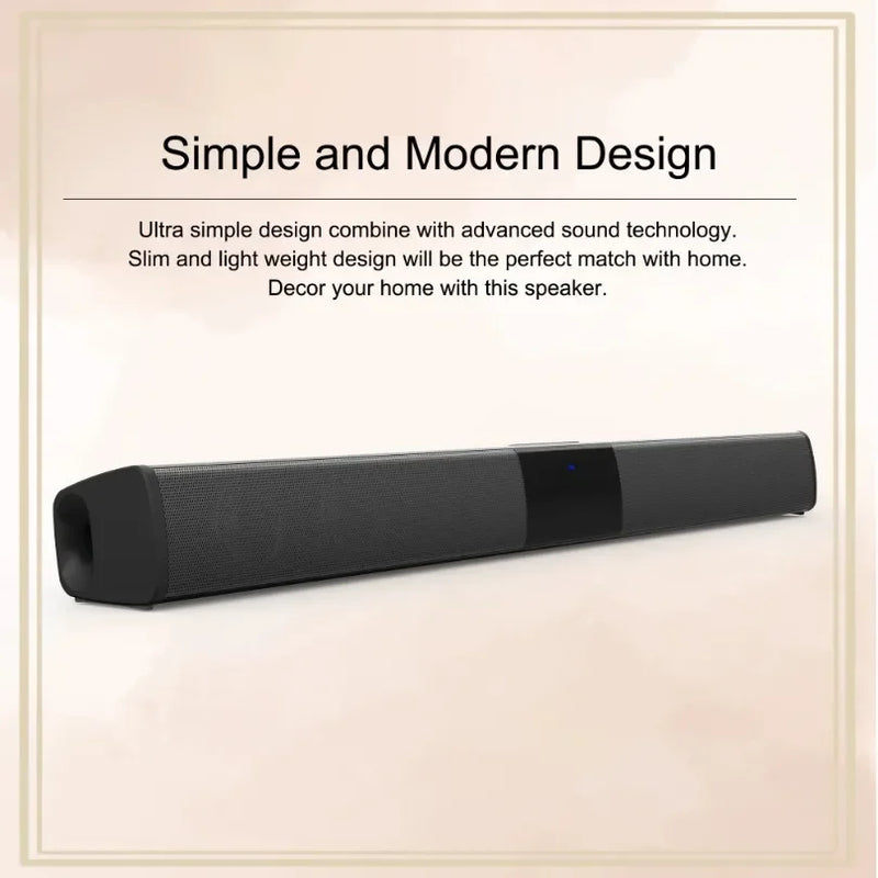 XIKCU Soundbar Speakers Bluetooth 5.3 Stereo Soundbar Surround Sound Home Cinema with Remote Control Support RCA AUX TF-Card