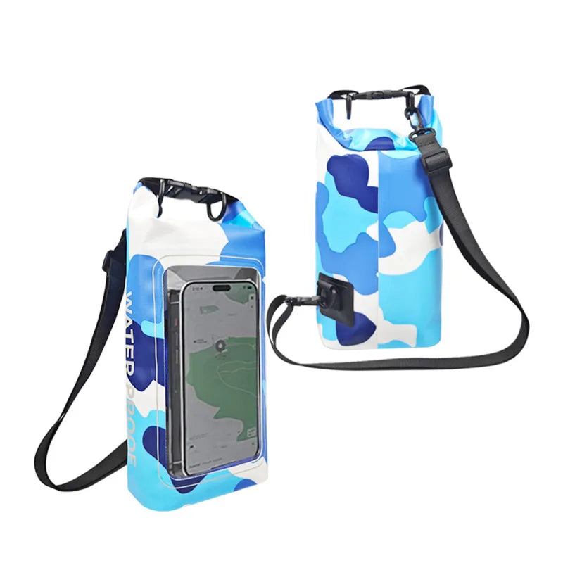 Waterproof PVC Dry Bag 5L 2L Swimming Diving Rafting Floating Shoulder Outdoor Beach Sport Kayaking Travel Crossbody Bag Surfing