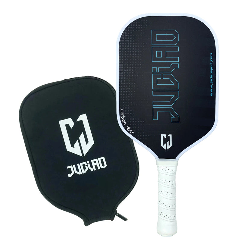 Juciao Pickleball Paddle Carbon Fiber Surface 16MM Pickleball Paddle Lightweight Honeycomb Core Paddle Cushion Comfort Grip