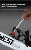 Portable Ratchet Wrench Kit Multifunction Bicycle Tools 14 In 1 Multitool Set Tyre Lever MTB Road Bike Gadgets