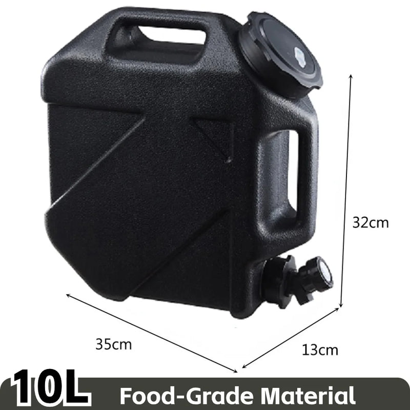 10-25L Outdoor Water Bucket Large-Capacity Portable Camping Water Bag Container with Faucet Driving Water Tank for Picnic Hiking