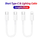 25CM Type C Charging Cable 60W High Speed USB C to TypeC Extension Cable For Phone 15 Cellphone Tablet