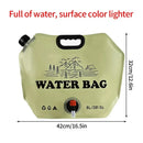 Outdoor Large Capacity Water Bag 8L Foldable Water Storage Bag Portable Hiking Water Container Bucket Pouch Camping Supplies