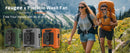 10000mAh Portable Waist Fan Mini Hanging Neck Fan USB Rechargeable Fan with Power Bank LED Light for Outdoor Camping Working