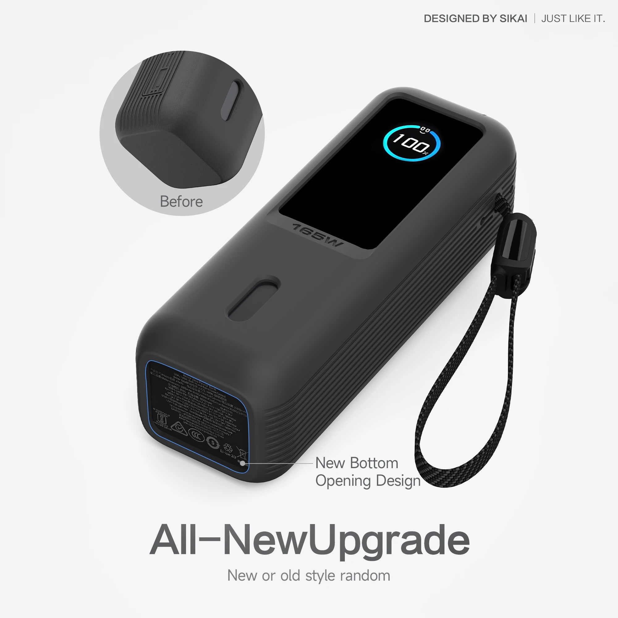 Silicone Case for Anker Zolo 25000mAh 165W Power Bank Protective Case TF/SIM card PIN storage Bag Portable Travel Carrying Case