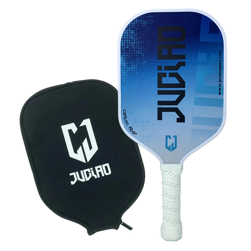 Juciao Pickleball Paddle Carbon Fiber Surface 16MM Pickleball Paddle Lightweight Honeycomb Core Paddle Cushion Comfort Grip