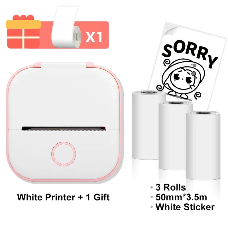 T02 Mini Thermal Printer Phomemo T02 Sticker Maker Machine Portable Bluetooth Pocket Printer Study Supplies for Photos Notes